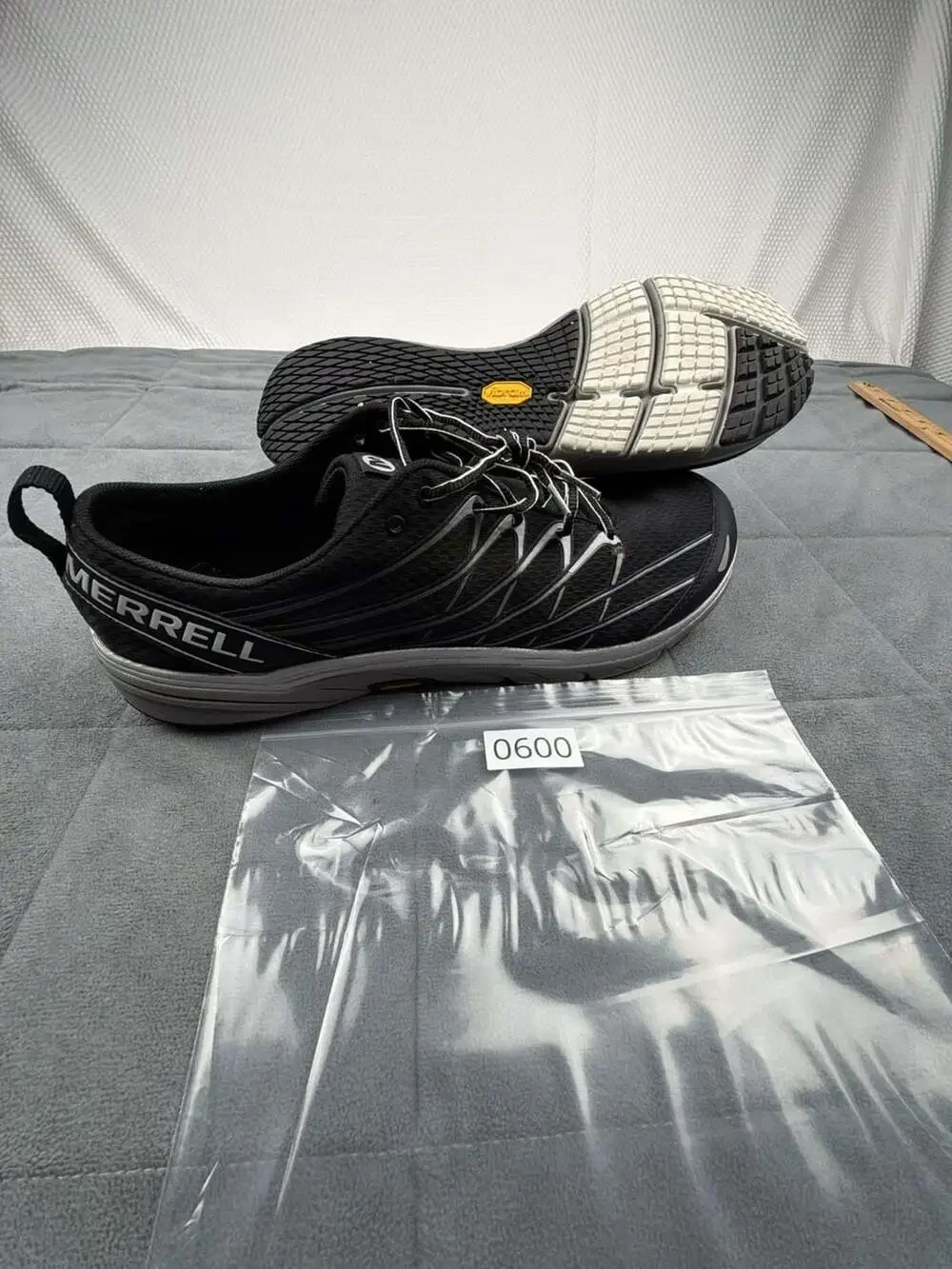 Merrell Bare Access Trail Running Shoes Black Silver Vibram Sole Mens